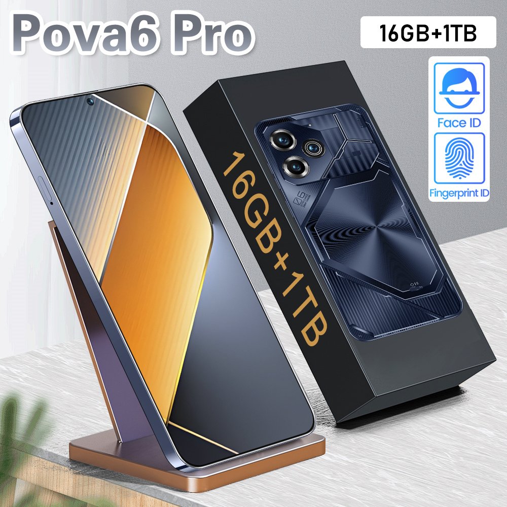 2024 Original Tecono Pova6 pro Android 7.3 Inch Gaming Phone Styles Support 5G Smartphone mobile